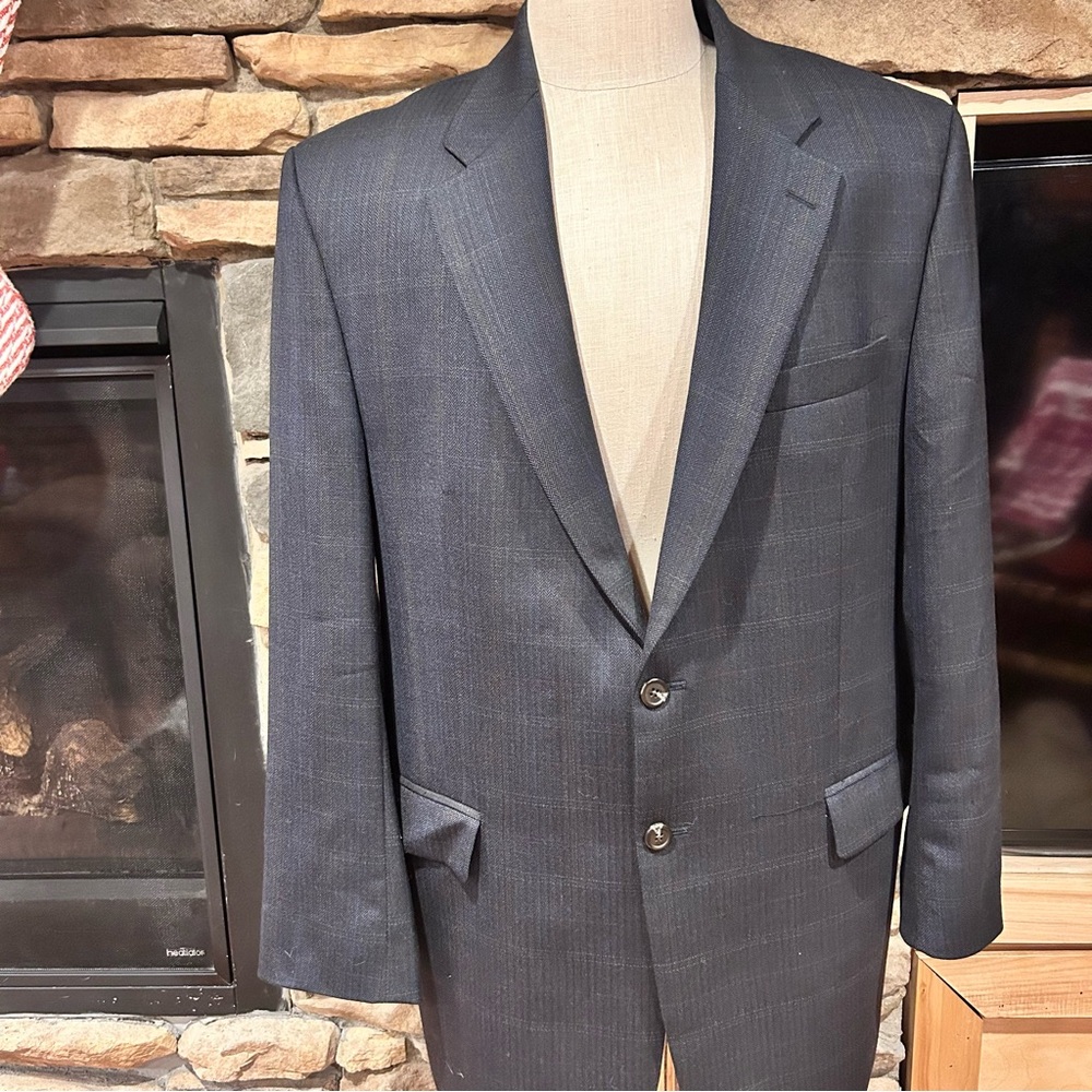 Ralph Lauren blue, gray wool Blazer men’s 46L‎